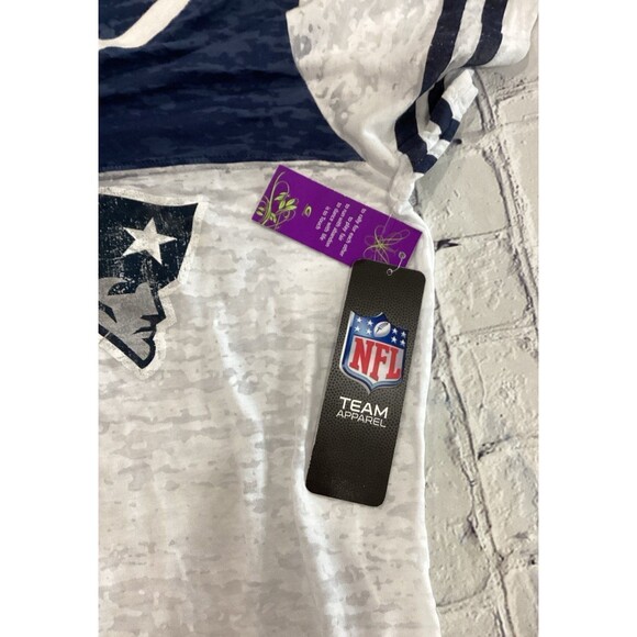 NFL Touch T-Shirt Women's Size XL White Navy New England Patriots Team Heather - Picture 5 of 7